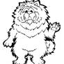 Chow Chow Furry Black and White Free2Use