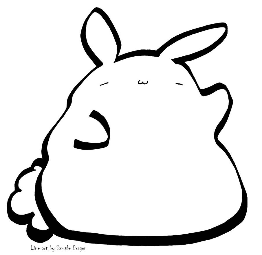 Download Chonky Thicc Bunbun Black And White Free2use By Sampledragon On Deviantart