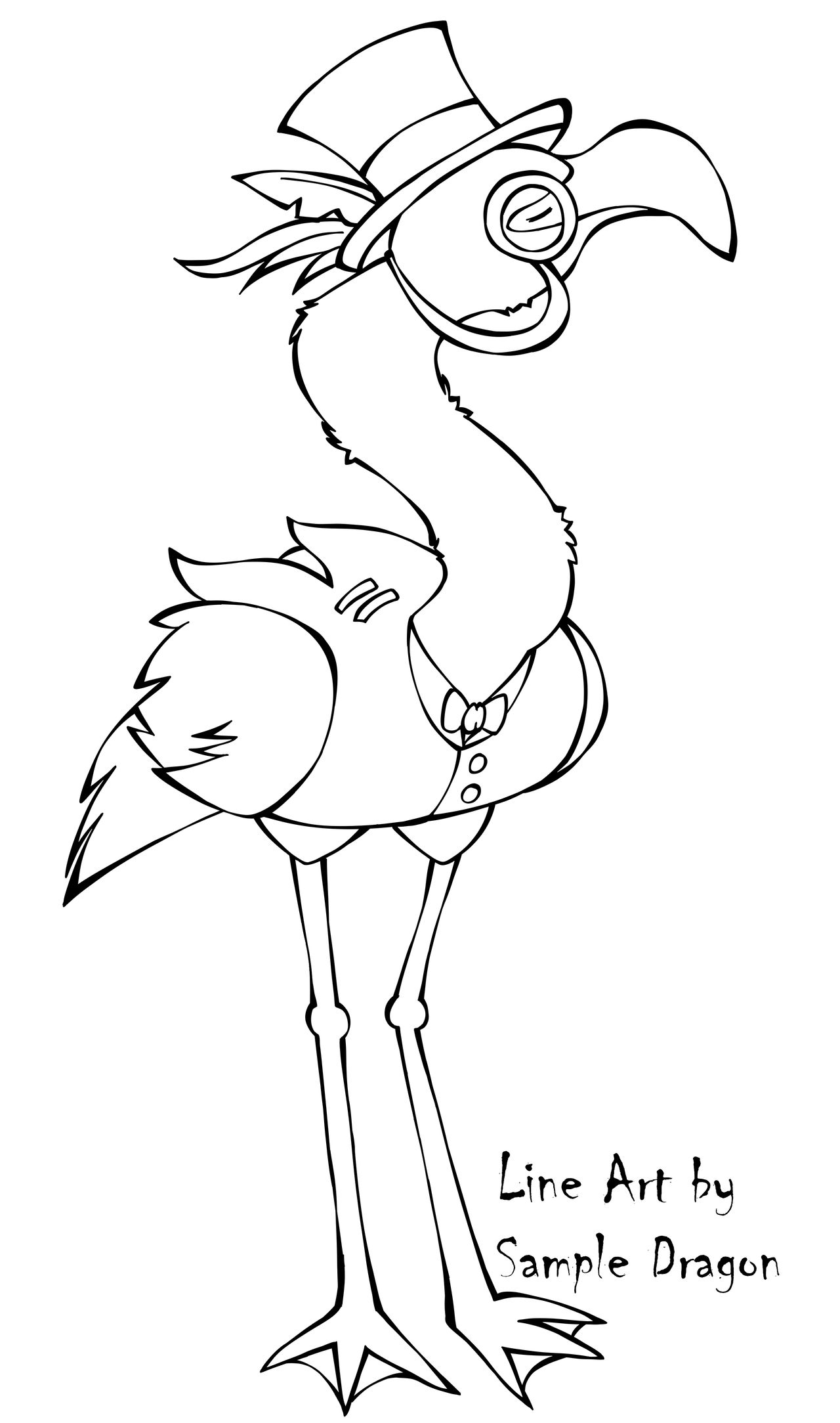 Classy Flamingo Black and White Free2Use by SampleDragon on DeviantArt Classy Flamingo Black and White Free2Use by SampleDragon on DeviantArt