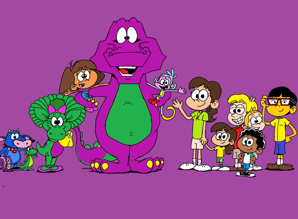 Barney Dora The Backyard Gang In Loud House Style By