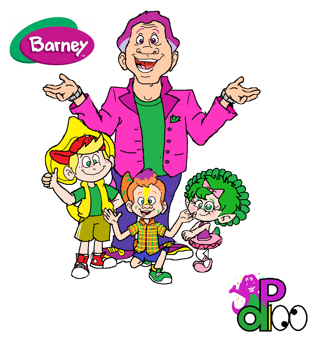 Barney Friends as Humans(Redrawn) by PurpleDino100 on DeviantArt