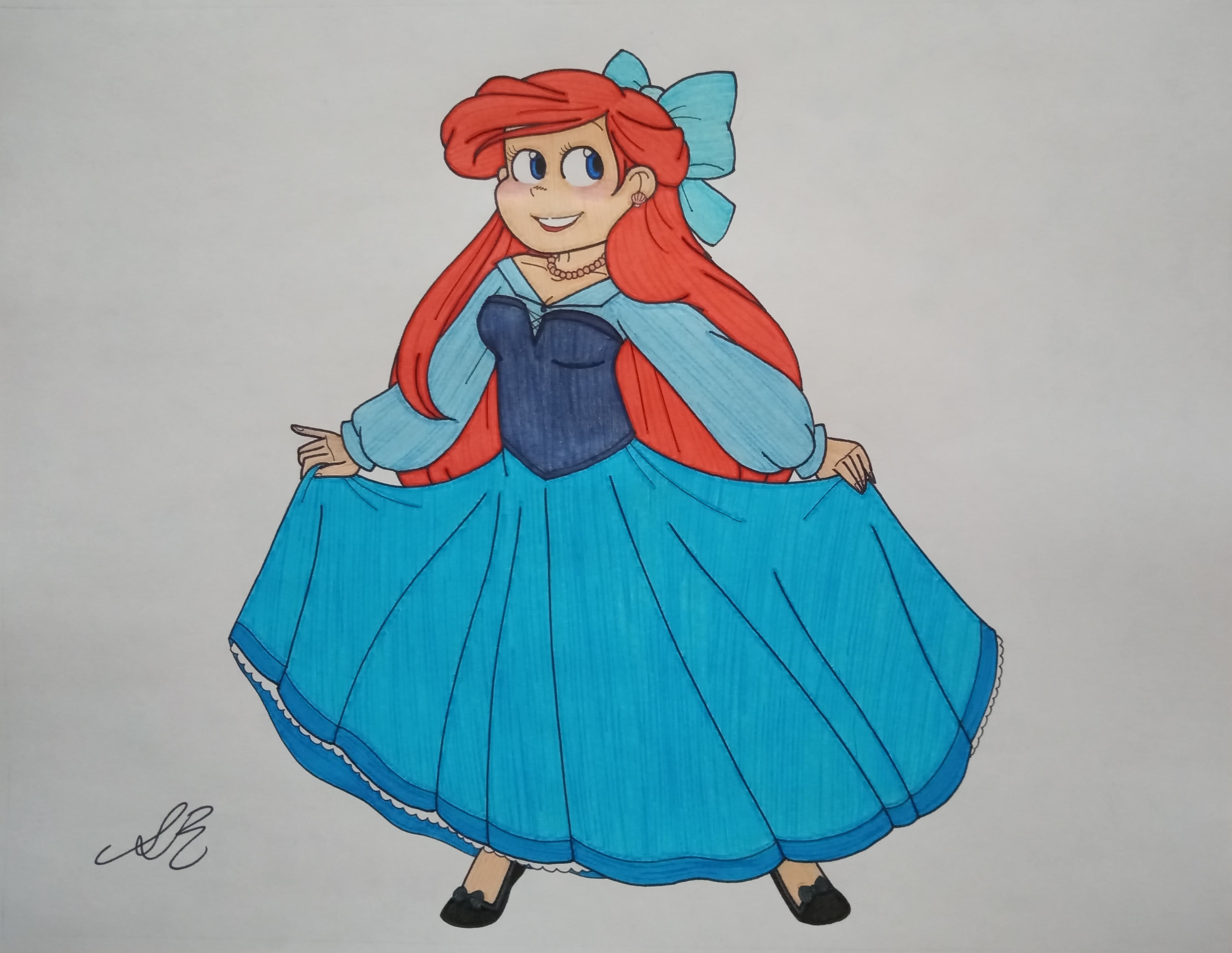 Ariel s Blue Dress By AwesomeArtMaster15 On DeviantArt ariel-s-blue-dress-by-awesomeartmaster15-on-deviantart