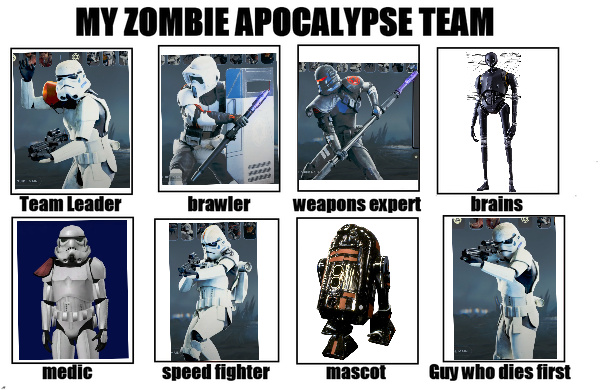 Galactic Empire Zombie Apocalypse Team