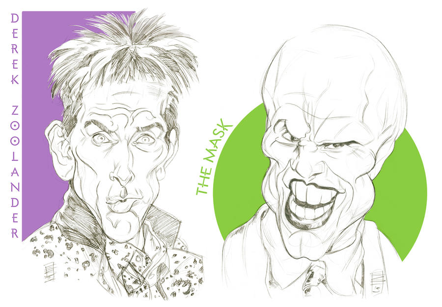 Zoolander Masks CaricaDoodles_Derek Zoolander and the Mask by E-Smaniotto on DeviantArt