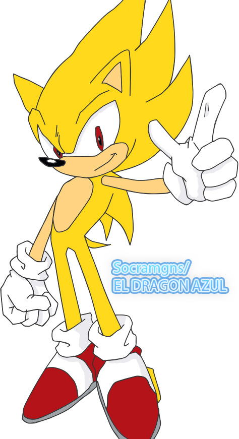SUPER SONIC VERSION 1 IN COLOR by socramgns on DeviantArt