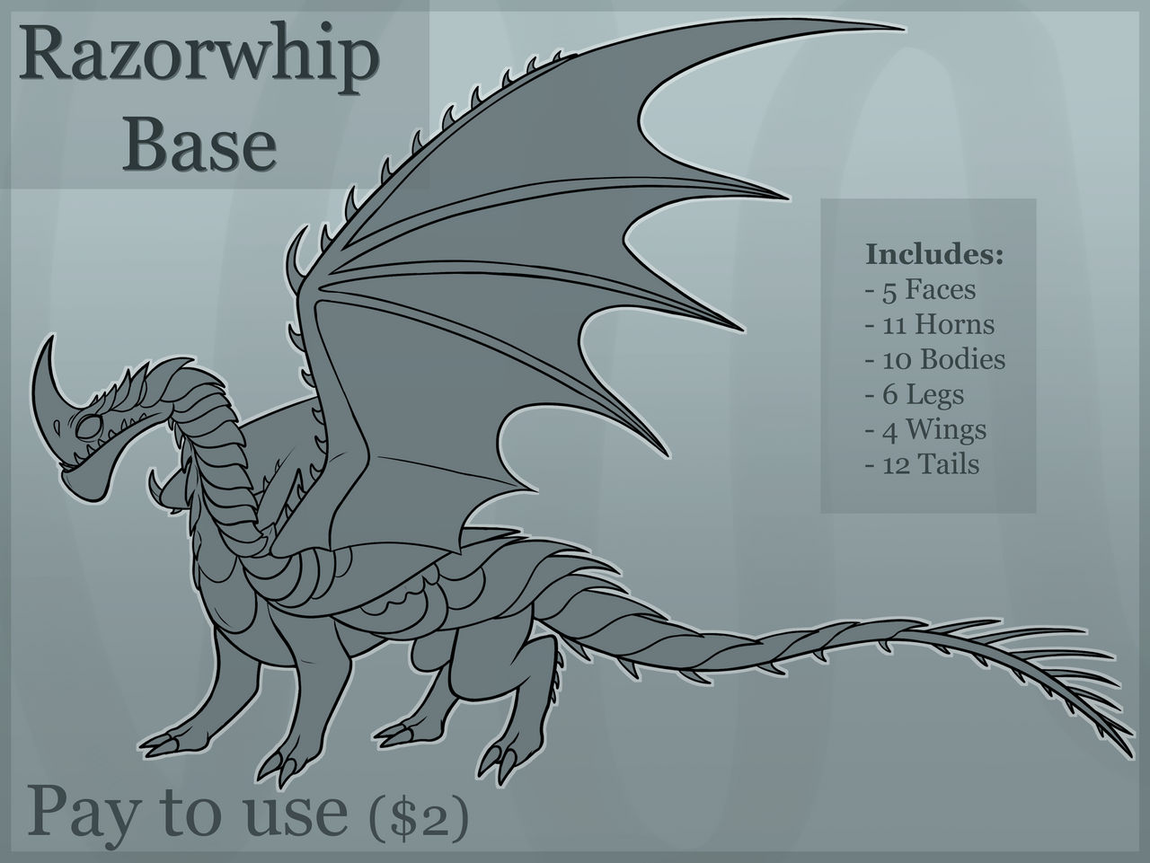 (P2u) Razorwhip Base by CairinaAdoptables on DeviantArt