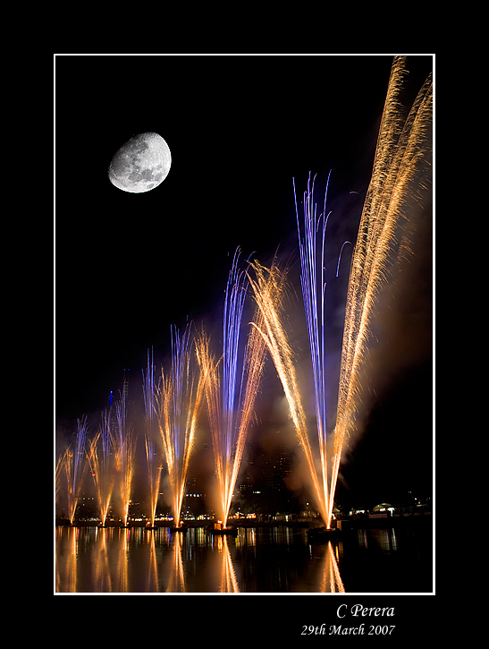 Moonlit Fireworks