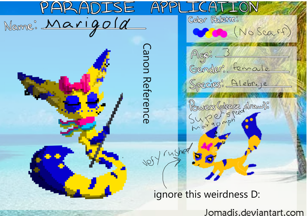 Marigold Paradise Application by PoppyseedMuffiin