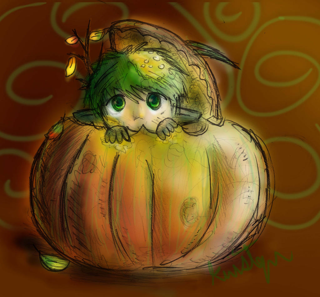 Dryad in a Pumpkin