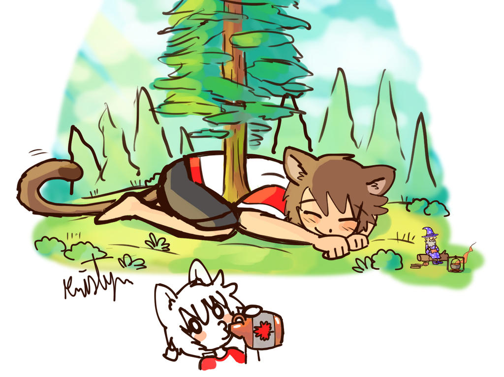 Cat Naps And Maple Syrup by Friendlyfoxpal on DeviantArt