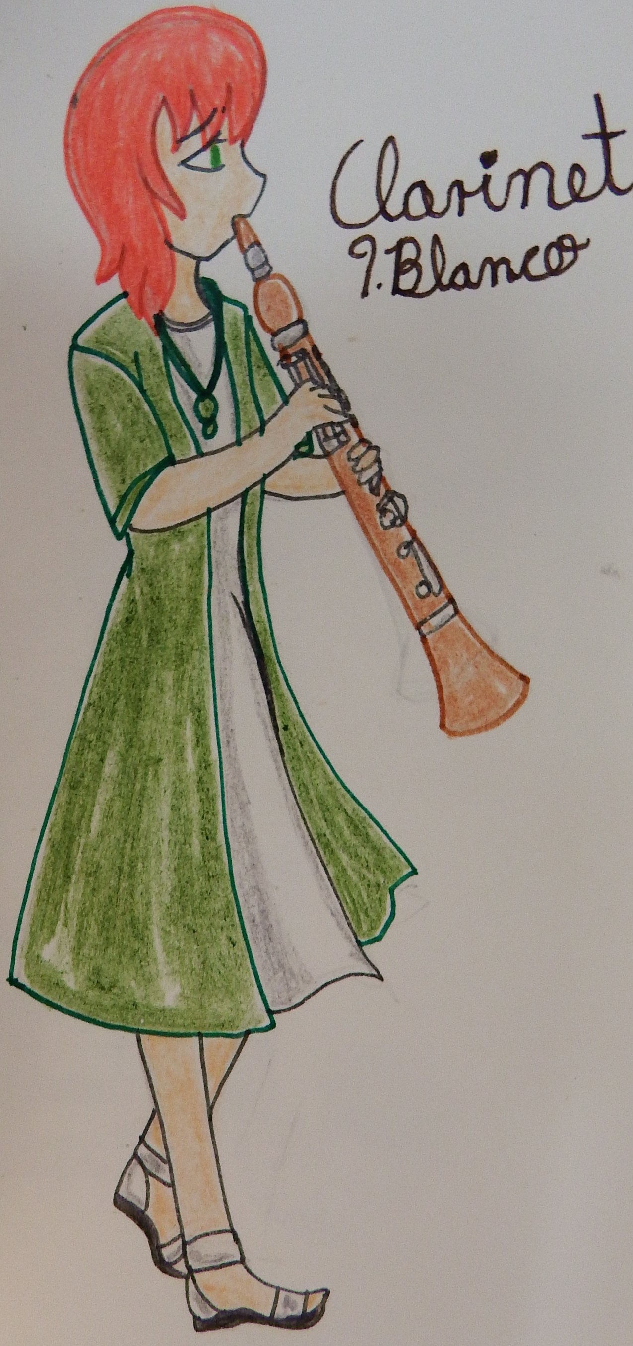 Clarknt Animo Anime girl playing the Clarinet by artsysister on DeviantArt