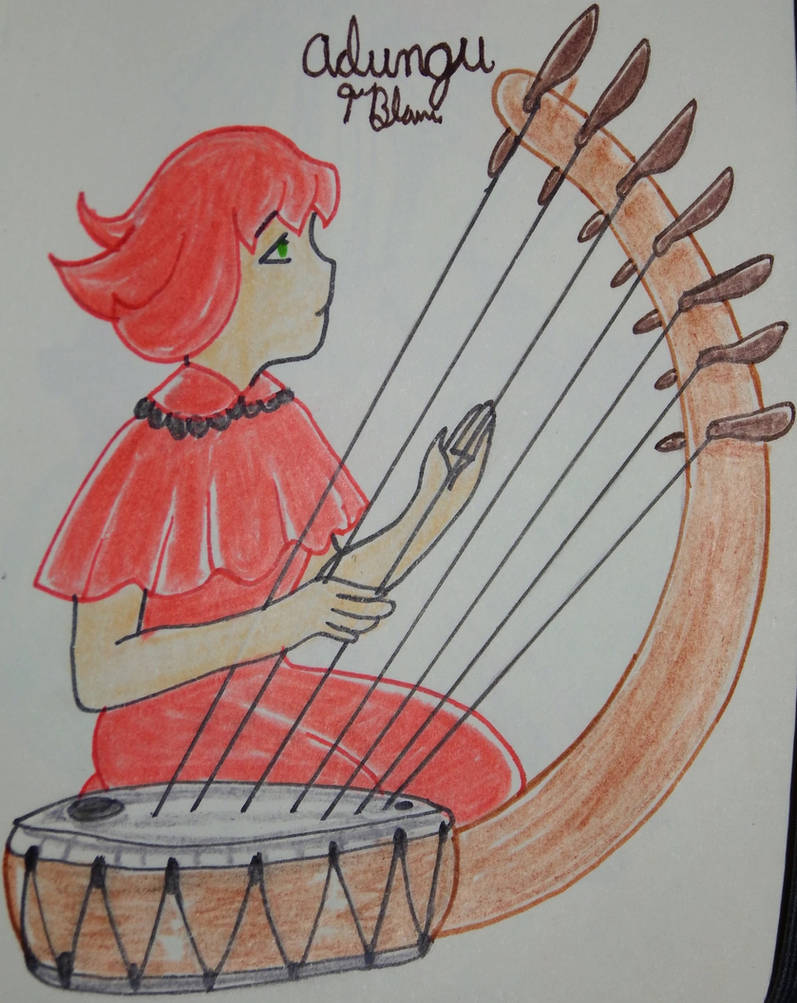 Orutu Instrument Drawing Adungu Anime Instrument Drawing by artsysister on DeviantArt