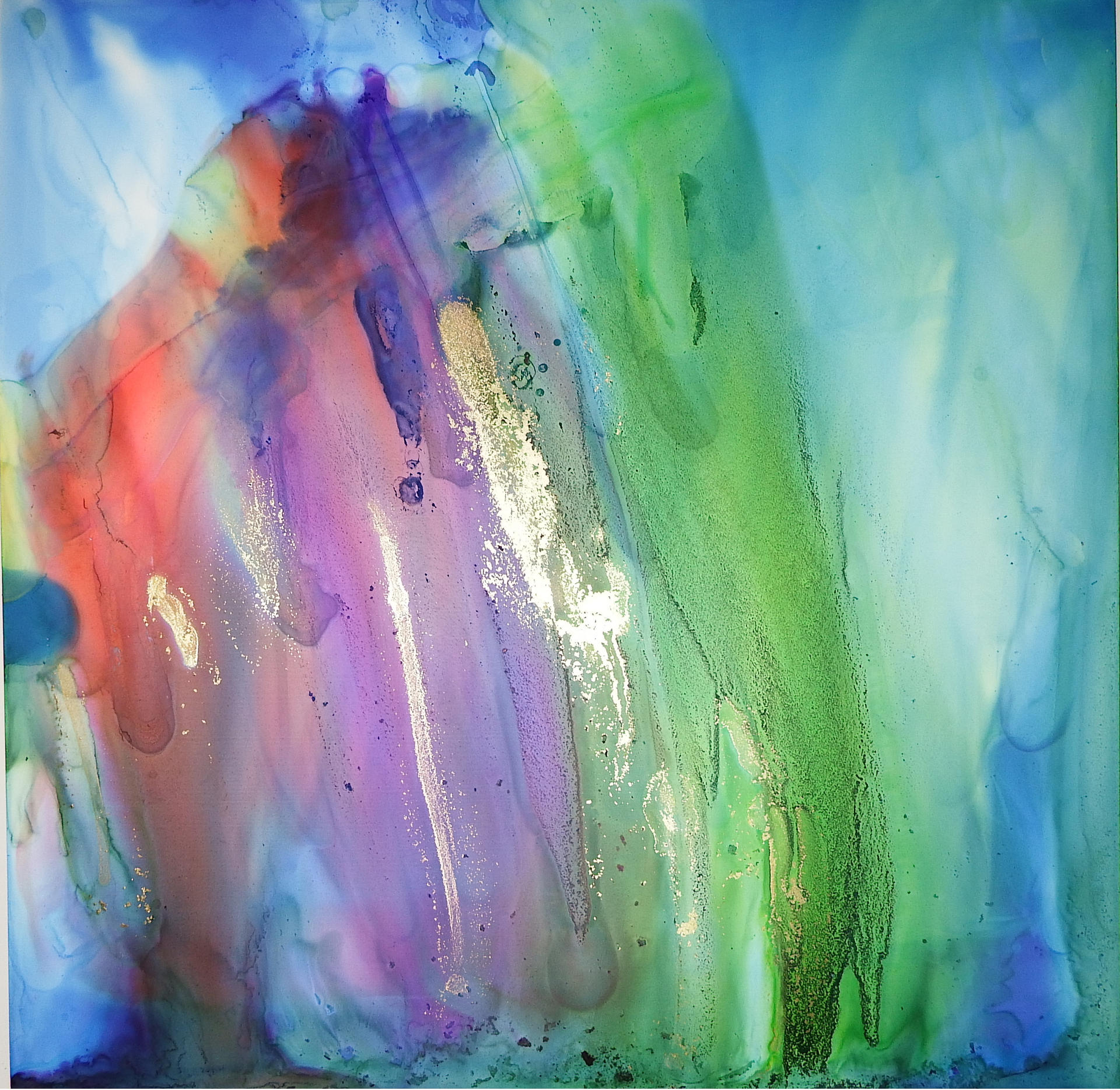 Aurora Metallic Ink Painting Art by artsysister on DeviantArt