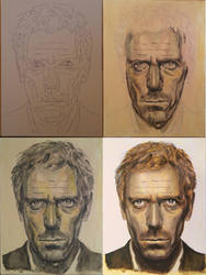 Hugh Laurie, acrylic color WIP