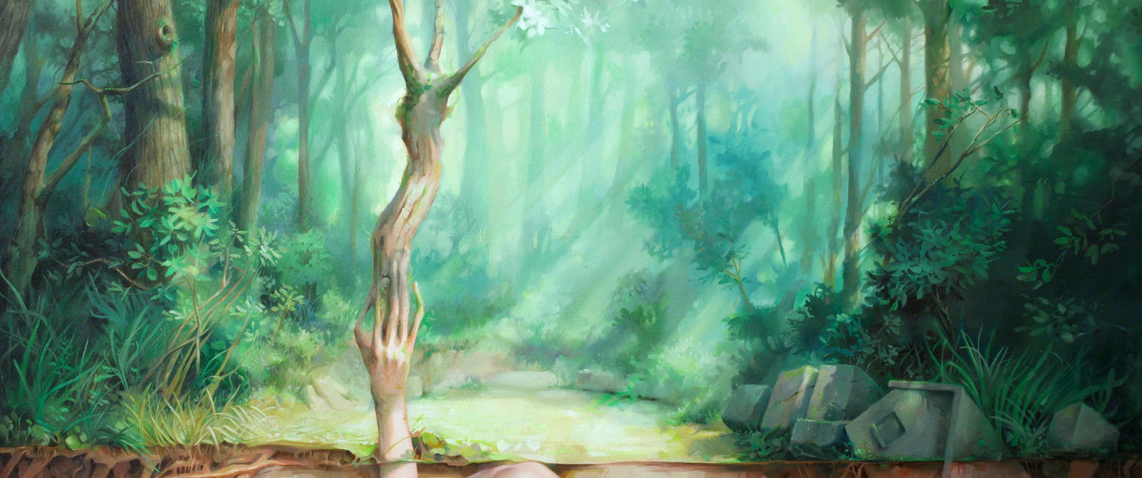 of foliage and roots