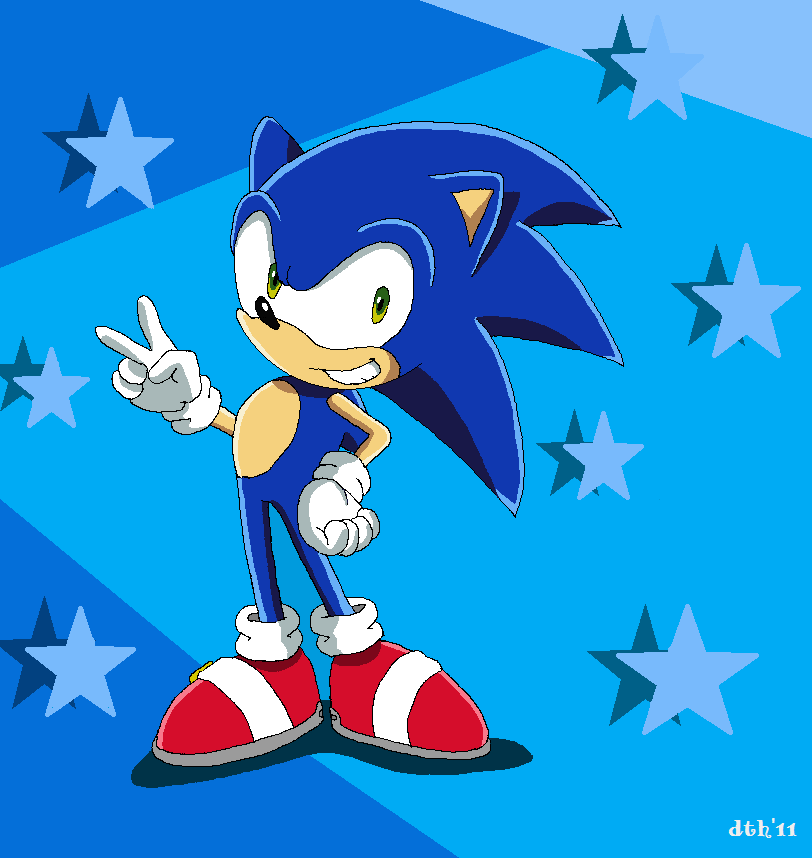 Sonic in Sonic X style