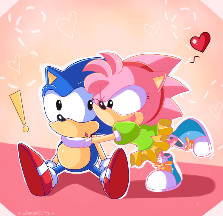 Sonamy Troll Kiss by DomesticMaid, Sonic the Hedgehog