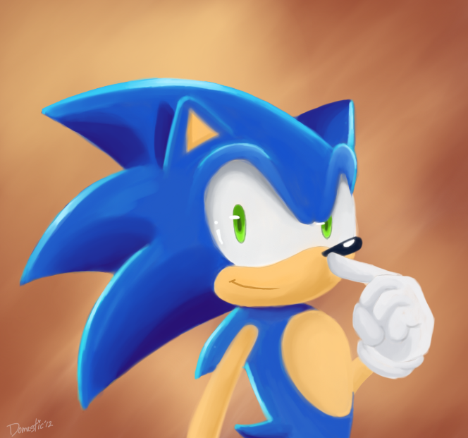 A painting of Sonic