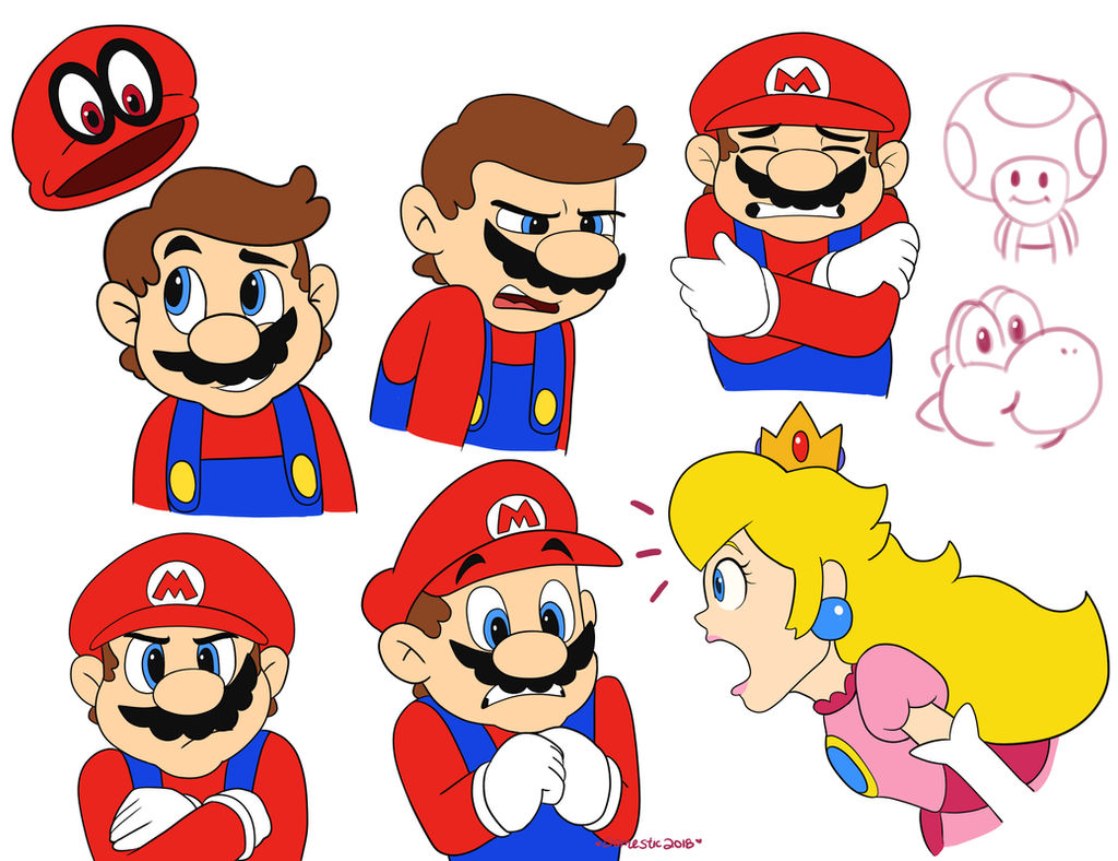 Mario Facial Expressions practice by DomesticMaid on DeviantArt