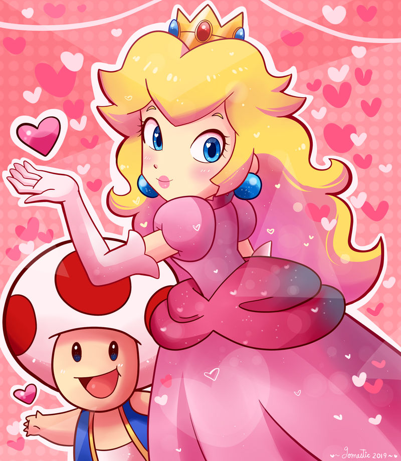 Princess Peach and Toad by Domestichedgehog on DeviantArt