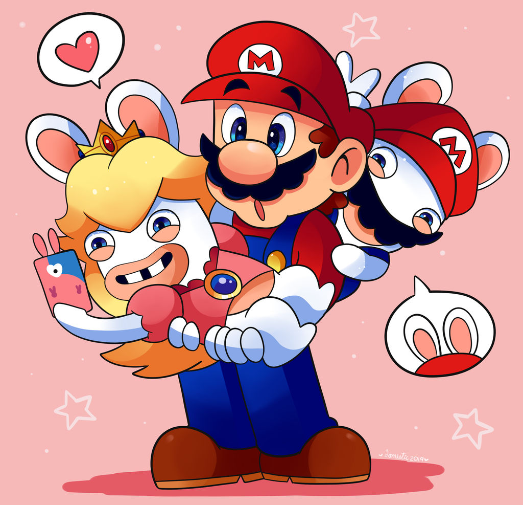 Mario Princess Rabit Mario Rabbids by DomesticMaid on DeviantArt
