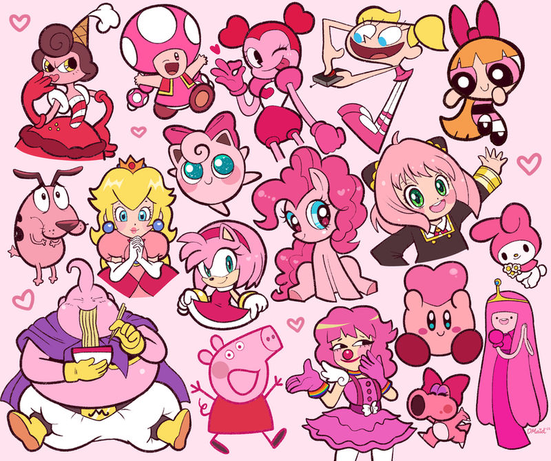 Pink characters by DomesticMaid on DeviantArt