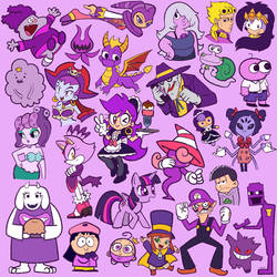 Purple characters
