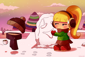 Poniko and hat and scarf
