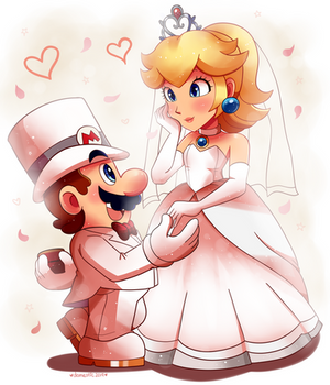 Mario X Peach Wedding