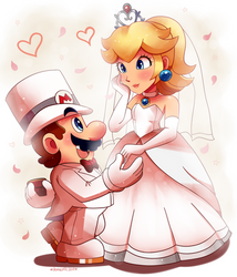 Mario X Peach Wedding