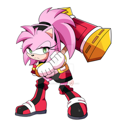Commission Amy Rose Mobius X Years later