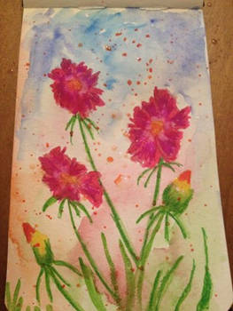 Random flowers ACEO