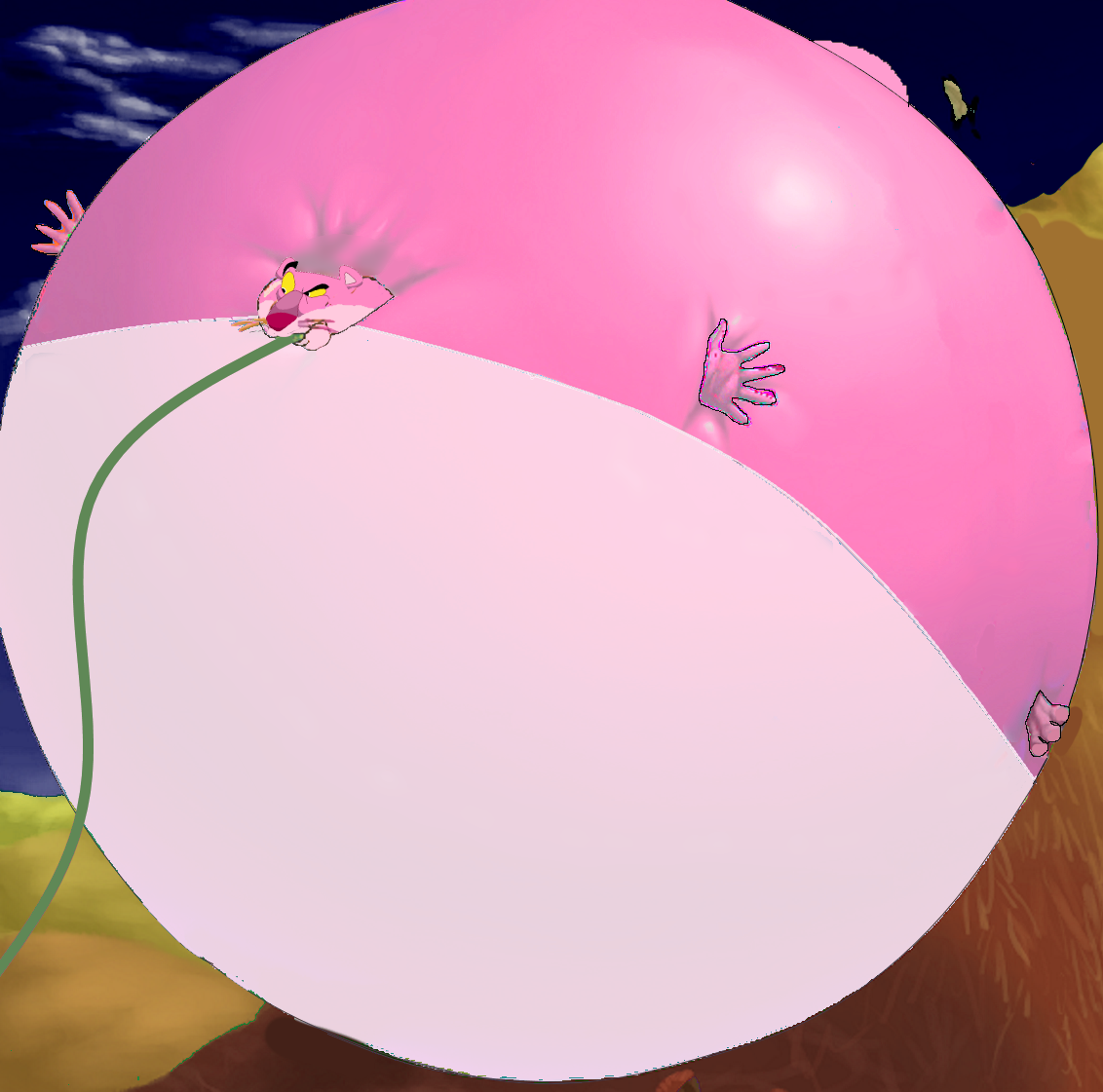 Pink Player Inflation Inflated Pink Panther by InflationTime on DeviantArt