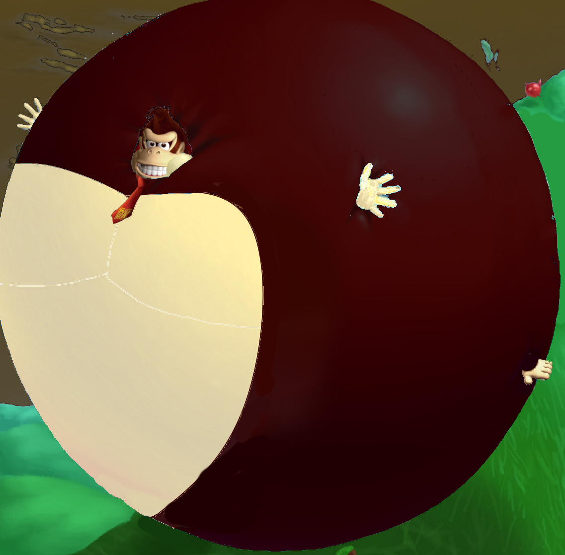 Darwin Inflating Inflated Donkey Kong by InflationTime on DeviantArt