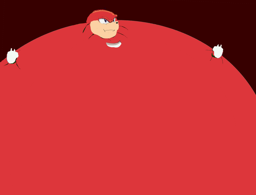 Inflated Knuckles the Echidna by InflationTime on DeviantArt