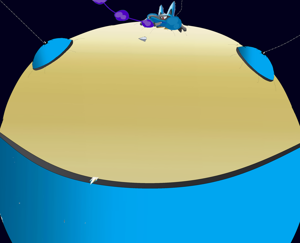 Inflated Lucario the Blue Bed by InflationTime on DeviantArt