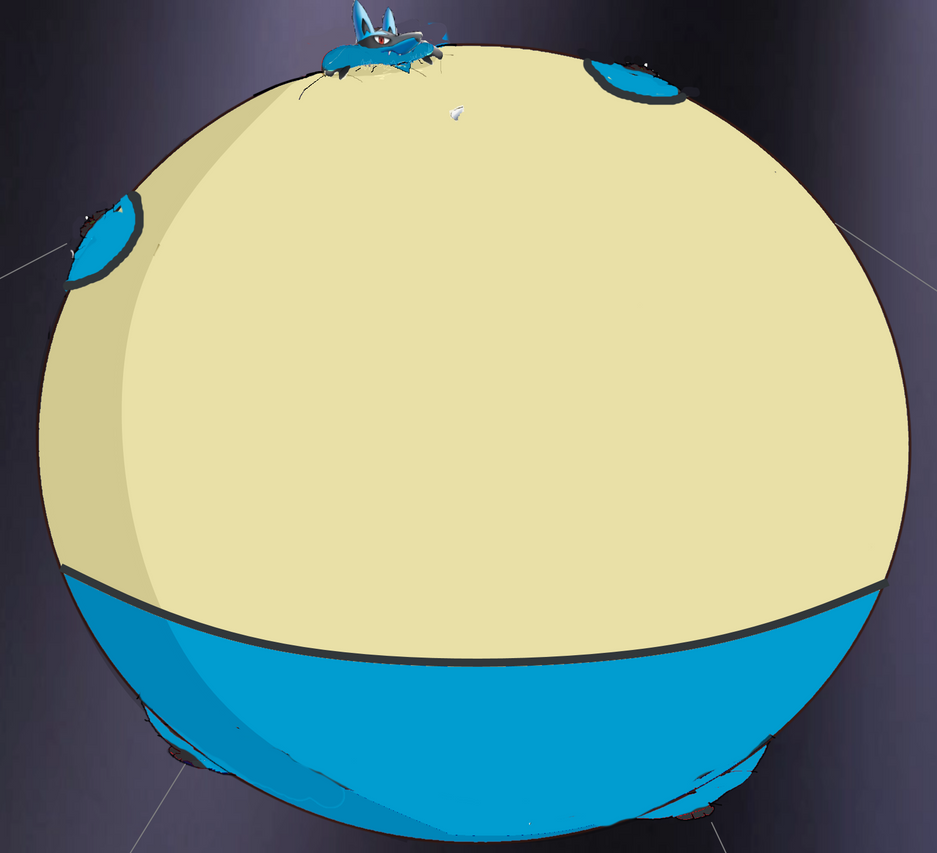 Another Inflated Lucario by InflationTime on DeviantArt