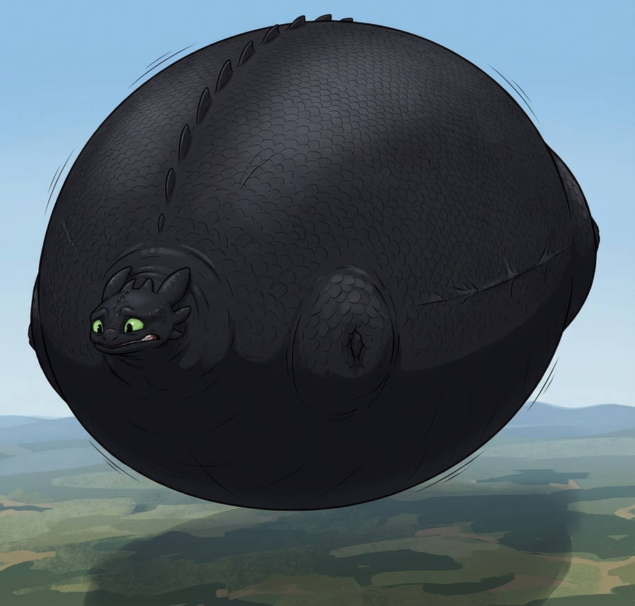 Toothless Inflation Animation Inflated Toothless (For fatthoron) by InflationTime on DeviantArt