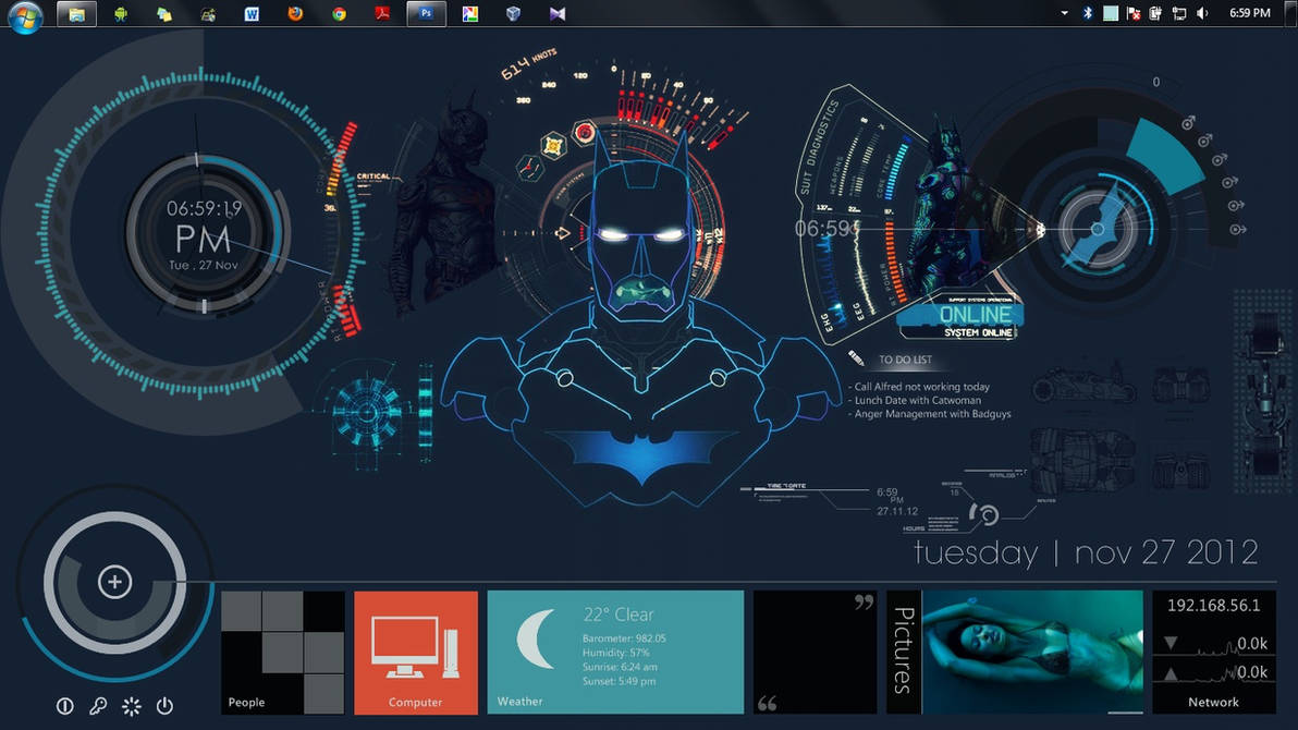 Rainmeter Batcomputer The Dark Knight Rainmeter Skin by rtzmaiden666 on DeviantArt