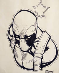 Deadpool Sketch by johnnymorbius
