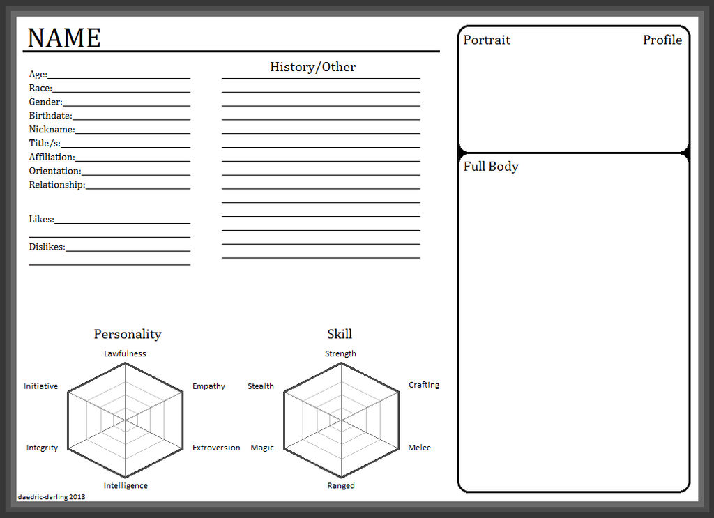 BLANK Character Sheet by daedric-darling on DeviantArt