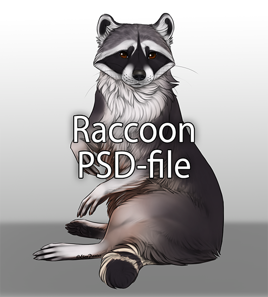 Raccoon shaded base by ElenPanter on DeviantArt
