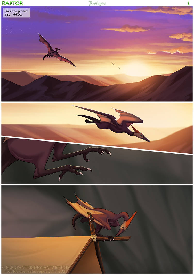 Raptor, page 1 by ElenPanter on DeviantArt