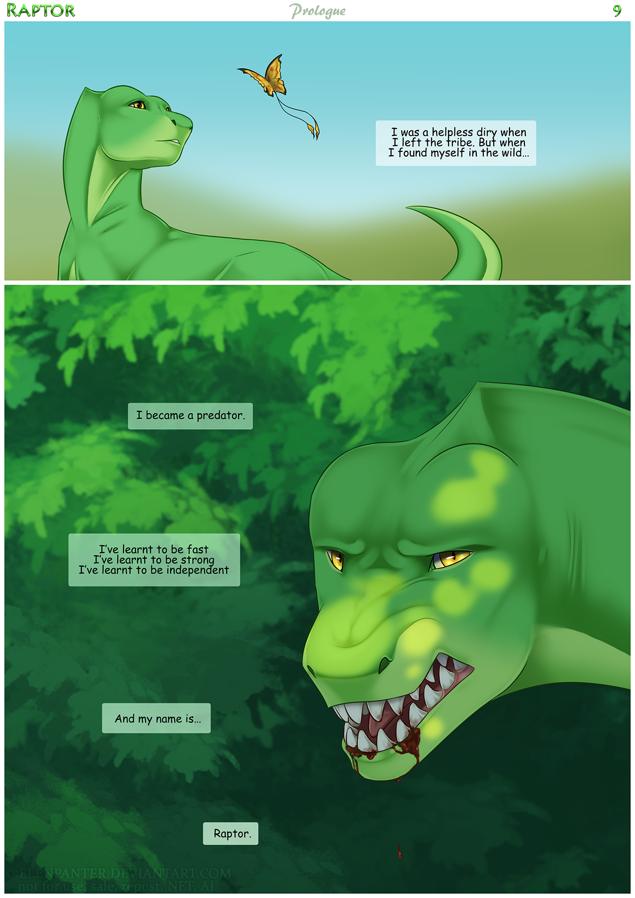 Raptor, page 9 by ElenPanter on DeviantArt