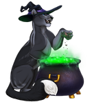 YCH 2024 Halloween feline for ElenPanter small