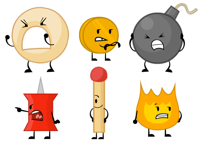 BFDI/A Poses 1 by MrSupreme4 on DeviantArt