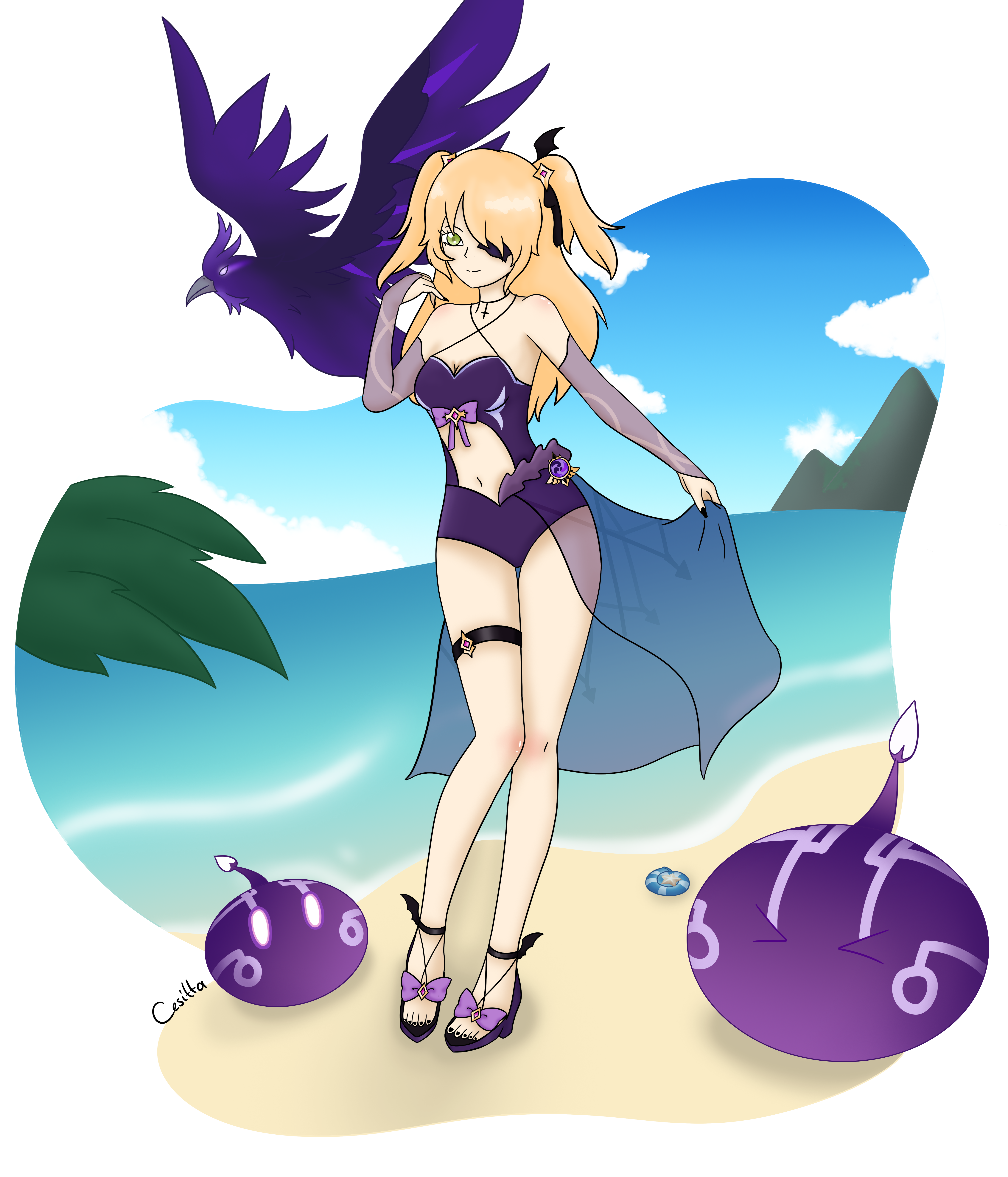 Fischl Summer Skin By Cesitta On Deviantart Fischl Summer Skin By Cesitta On Deviantart
