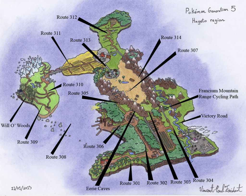 Haedro Ridge Map Hageto Region Route Guide by Tapejara on DeviantArt