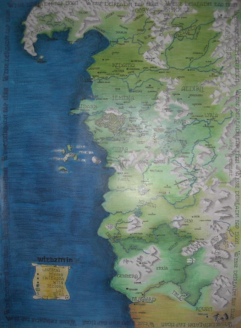 The Map Of The Witcher'S World By Madlaen On Deviantart