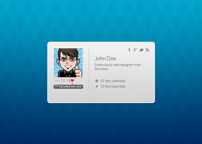 Profile Card by delduv on DeviantArt